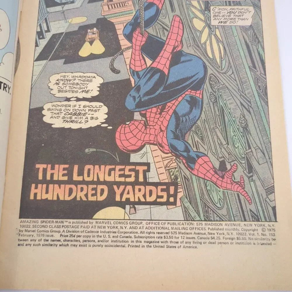 The Amazing Spider-Man #153 Marvel Ross Andru Bronze Age 1975 Len Wein